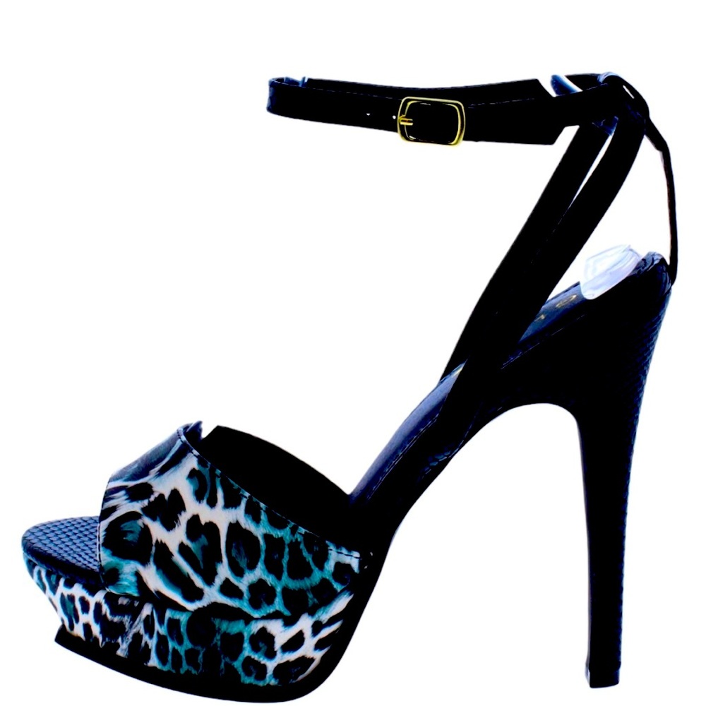 Sexy Kitty Animal Print Platform Wrap High Heel